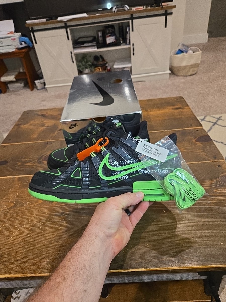 Nike Air Rubber Dunk x Off-White Green Strike Size 12 Mens CU6015