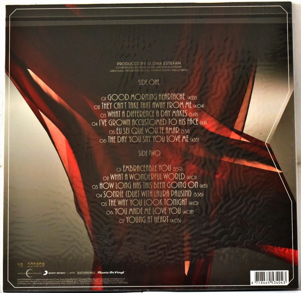 MUSIC ON VINYL MOVLP916 EU GLORIA ESTEFAN "The Standards" 180g Lted RED SEALED - Image 2 of 2