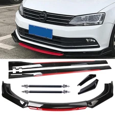 For Toyota Yaris Front Bumper Lip Spoiler Splitter Side Skirt Extension Body Kit