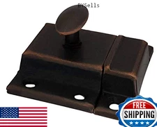 QCAA Oval Turn Cabinet Latch Large - Antique Copper for Cupboards & Furniture