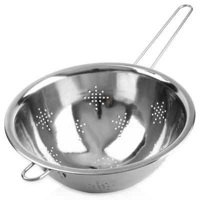 Passoire Cuisine Pâtes Égouttoir Acier Inoxydable Inox Poignées Tamis 24cm Vilde - Photo 1/4