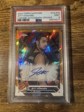 2023-24 Topps Chrome Sapphire Basketball Jett Howard Rc Auto Chrome 04/25 PSA 9