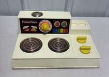1978 Fisher Price Kitchen Stove Top 919 Glow Magic Burners Vintage Toy Works