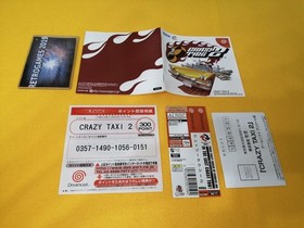 CRAZY TAXI 2 SEGA DREAMCAST SPINE CARD + REG CARD