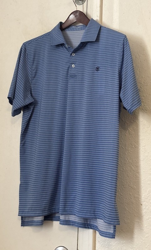 New P Draddy Blue Summer Comfort Golf Polo Shirt L Large
