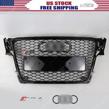 Honeycomb Sport Mesh Rs4 Style Hex Grille Grill Black For 09-12 Audi A4s4 B8 8t