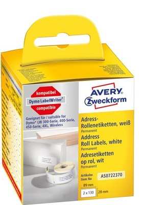 Avery Zweckform White 260 Items 89 x 28 mm White 89 x 28 mm 260 Items