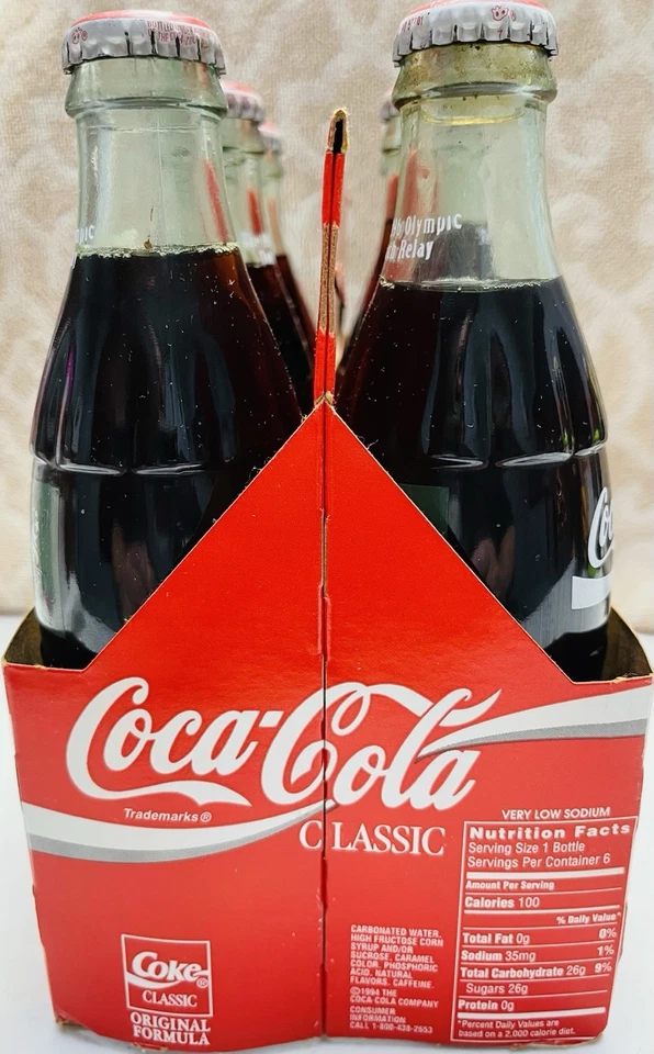 Классические бутылки 1996 Coca Cola® Olympic Games Atlanta 100 лет упаковка 6 штук 8 унций - Изображение 4 из 4