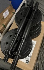 Adjustable Dumbbells with 1.5KG & 2KG Plates 2 Handles and Spin-lock Collars Set