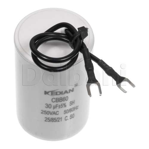 Japanese Spec 30UF 250VAC Wire Motor Run Capacitor CBB60 30MFD 25/85/21 40X60 - Picture 3 of 3