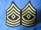 Old Army 1st First Sergeant Stripes Patch WW2 Military Olive color