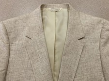 Vintage Levi  s Trimcut 42R Blazer Sports Coat Cream Linen Blend Lightweight USA