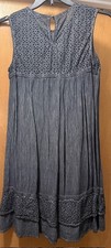 Pre-Owned Knox Rose Medium Deep Gray Eyelet Embellished Sleeveless Shift