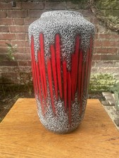 West German Pottery - Scheurich Lora Decor - Fat Lava Mid Century Vase 517 38