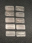 Lot Of 10 1gram TRUMP & American Flag Bar! ‘MERICA!! #1292