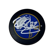 Rob Ray Signed Buffalo Sabres Large Logo Hockey Puck