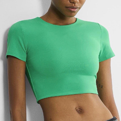 Aritzia Babaton Contour Green Crop Top