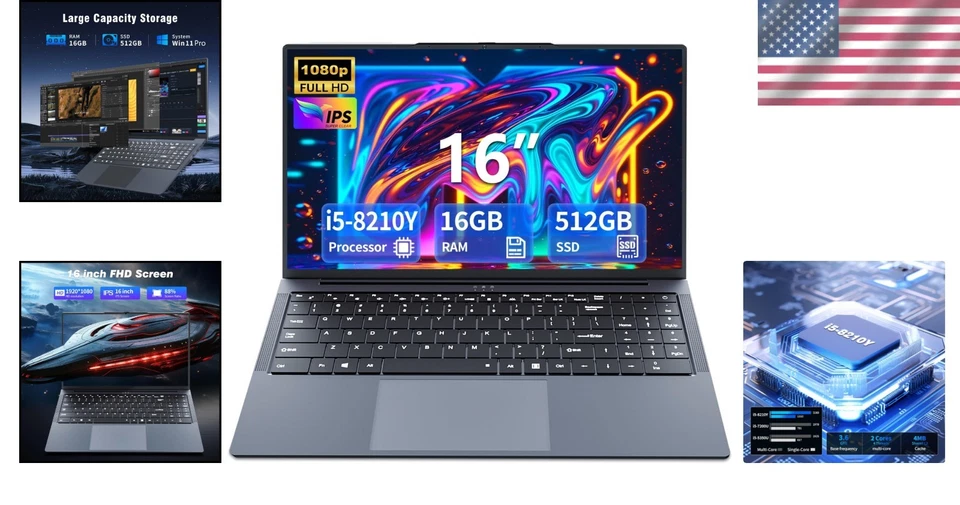 Gaming Laptop i5, 16 inch Laptop Up to 3.60 GHz, B - Image 2 of 4