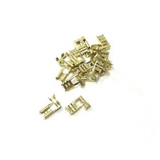 6.3mm Female Flag Terminal Lucar Connector Brass - Right Angled Spade