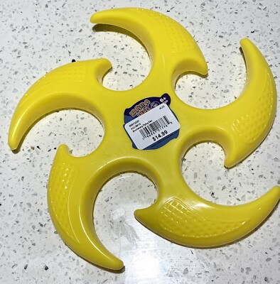 RD Boomerang Flying Disc Frisbee Outdoor Fun Toy in Yellow NEW