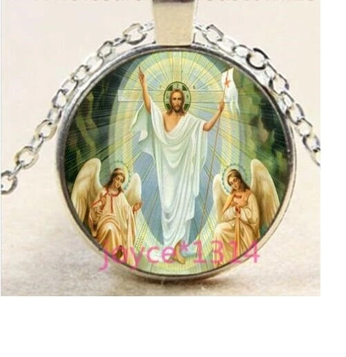 DIOR CRISTIANO GESÙ SANTO SACRO BIBLICO RELIGIOSO ciondolo argento 20" collana donna