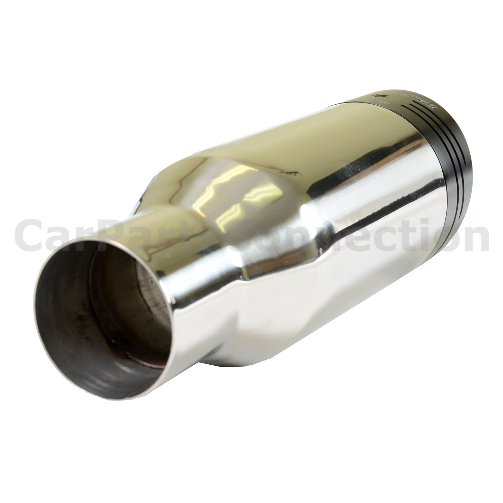 Angled Black Aluminum 12in Weld On Exhaust Tip 2.5 In 4 Out Stainless 284249