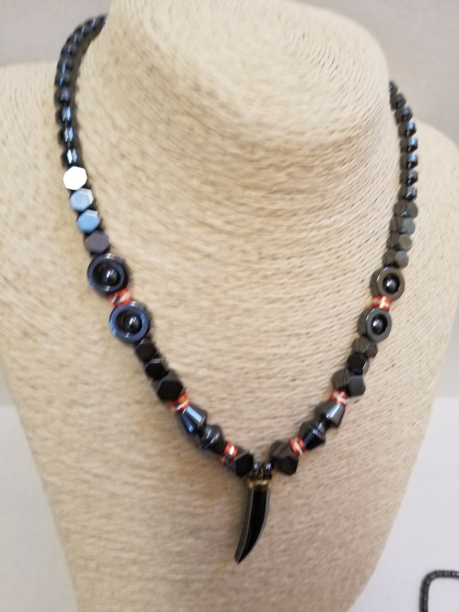 African Authentic Ethnic Necklace Jewelry Metal Bone -Matching  Earing/Bracelet - Main Image