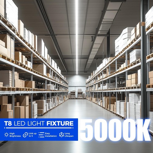 Barrina T8 LED Shop Lights 6FT 60W 8500LM 5000K, Clear Cover, Garage Light Ce... - Picture 5 of 9