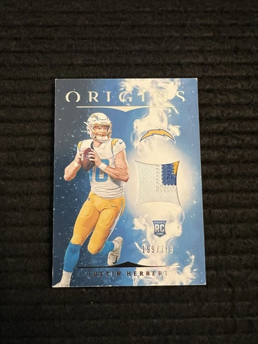 2020 Panini Origins Justin Herbert RC Patch /199 #RP-3 Rookie Card