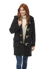 Original Montgomery Women's Classic Fit Duffle Coat With Wooden Toggles Charcoal