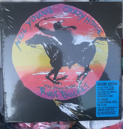 Neil Young Crazy Horse Way Down in the Rust Bucket deluxe 4LP 2CD DVD box sealed - Picture 3 of 3