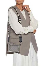 NEW STELLA MCCARTNEY Street Logo Clear Transparent Box Clutch Bag, MSRP $1395