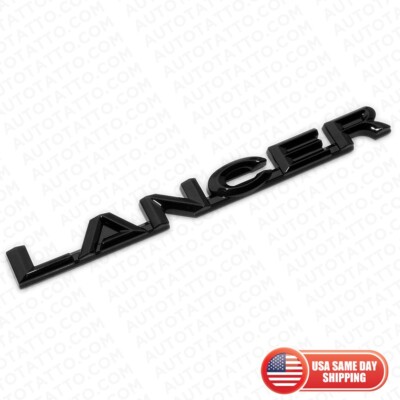 Mitsubishi Lancer Letter Trunk Rear Emblem Nameplate Badge Sport Gloss Black