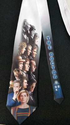 Doctor Who - All 14 Doctors - Neck Tie  All the Doctors Matt David Peter Jodie