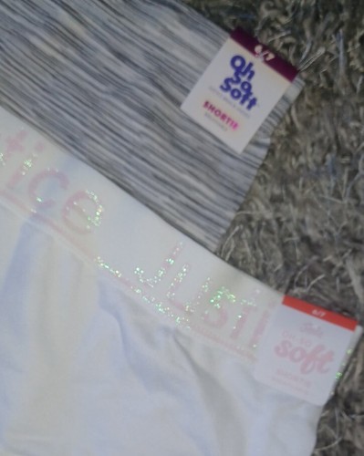 2 Girls justice seamless & Logo Shortie panties size 6/7 NEW - Picture 2 of 2