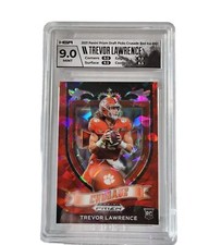 2021 Panini Prizm Draft Picks Trevor Lawrence Red Ice Rookie 161 HGA Graded 9