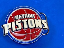 Cut Out Detriot Pistons Basketball Figural Team Logo Belt Buckle