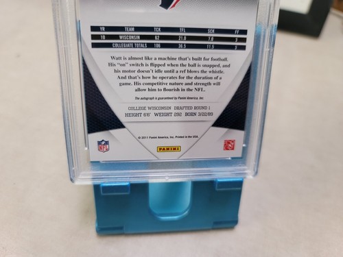 JJ Watt 2011 Donruss Elite Auto Turn of the Century Autograph /499 PSA 9 T7327 - Picture 6 of 6