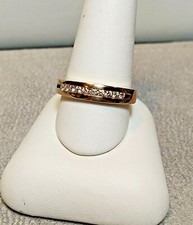 NEW 14kt Solid Yellow Gold Unisex .31ct Diamond Wedding Band 4.8gms Size 10.25