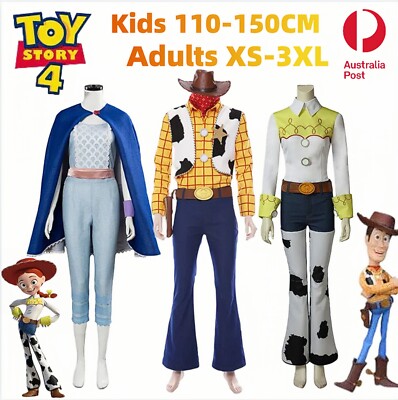 Toy Story Woody Jessie Bo Peep Cosplay Costume Kids Adults Book Week  Halloween