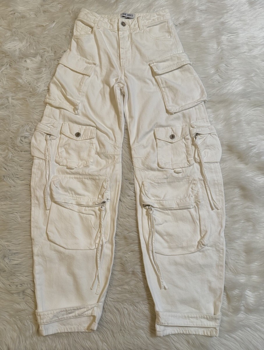 The Attico Cargo Denim Jeans White Size 24 | eBay
