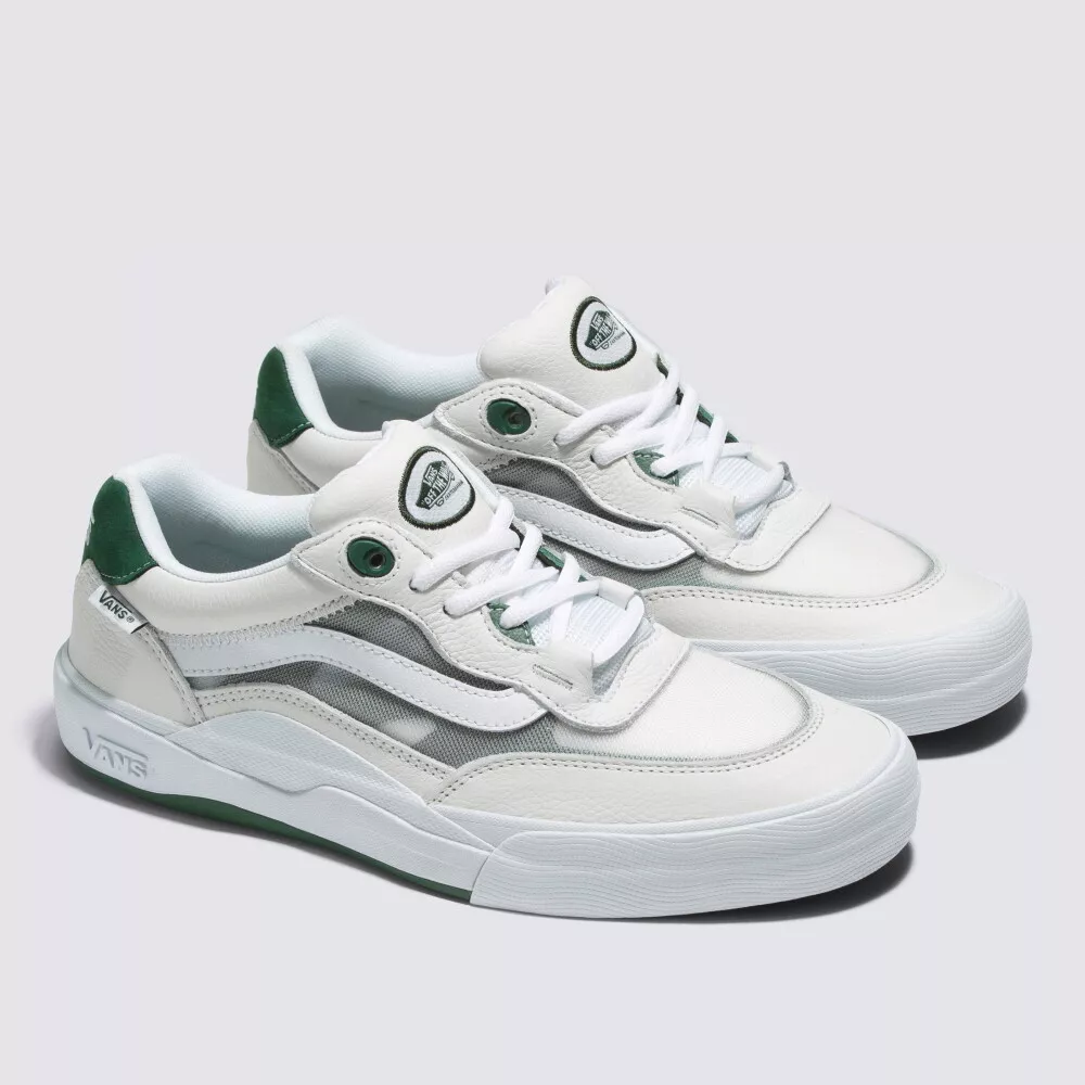 New Vans Wayvee White/Green Sneakers Low-Top Skate Shoes 2023