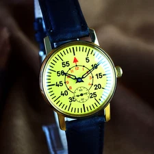 Soviet Wristwatch Pobeda Vintage Military Style Mechanical Men's Watch Pilot