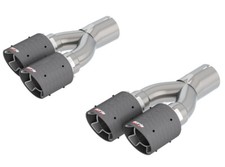 Borla Dual Round Angle Cut Carbon Fiber Tip Kit For 18-20 Jeep Gc Trackhawk 6.2l