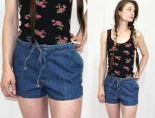 Vintage 70s 80s Jeanetics Denim Jeans Short Shorts Festival Hippie Boho XS S