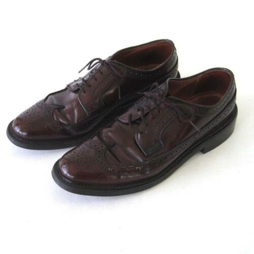 Dexter Burgundy Shell Cordovan Wingtip Oxfords Size 9.5 C Made In USA 217644 Vtg - 第 1/6 張圖片