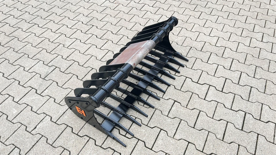 EH Harke Sieblöffel ohne Aufnahme 1000 mm 100 cm Wurzelrechen Bagger 1,5-3 t - Bild 3 von 4