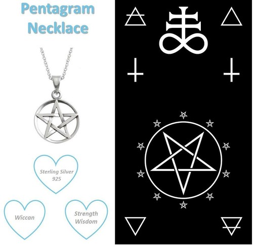 Collar o pendientes pentagrama de plata de ley boho regalo aniversario cumpleaños - Imagen 10 de 16