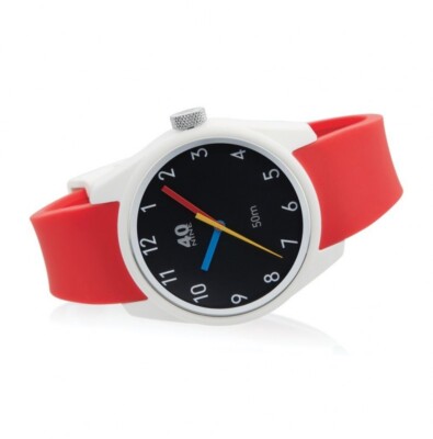 40NINE PRIMARY 43MM Quarz Polymer Silikon Weib Schwarz Rot Unisex Uhr