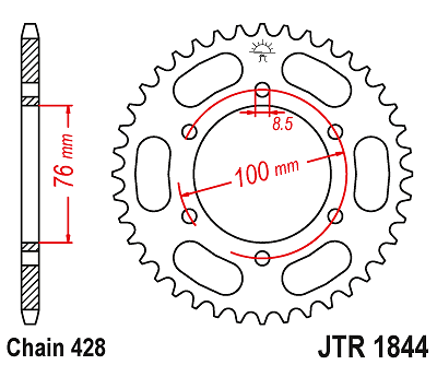 Heavy Duty Gold Drive Chain For Yamaha MT125 (MTN125-A) 2024 – Hendler, 428-484